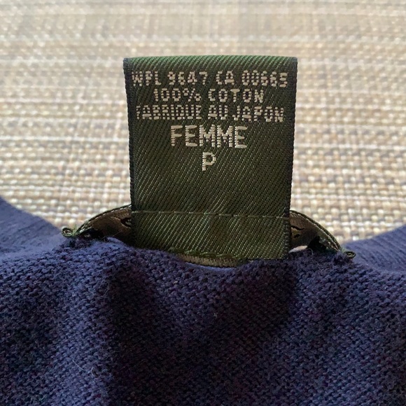 Eddie Bauer Navy Blue Cardigan Sweater Women’s size Small- Dressy layer- Floral - Picture 4 of 14